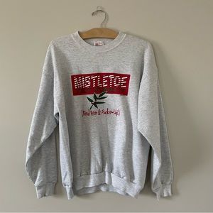 Vintage Mistletoe Christmas Crewneck Sweatshirt